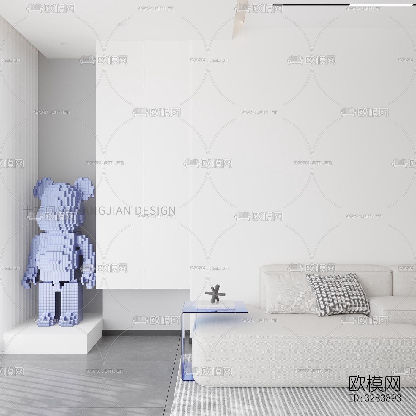 现代客餐厅效果图下载（渲染图6）