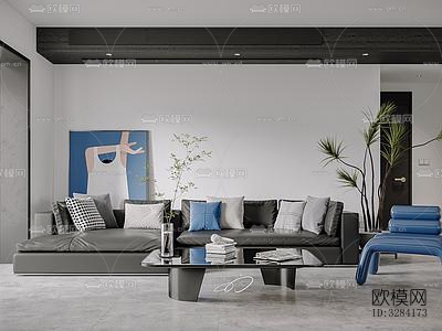 现代客餐厅效果图下载（渲染图10）