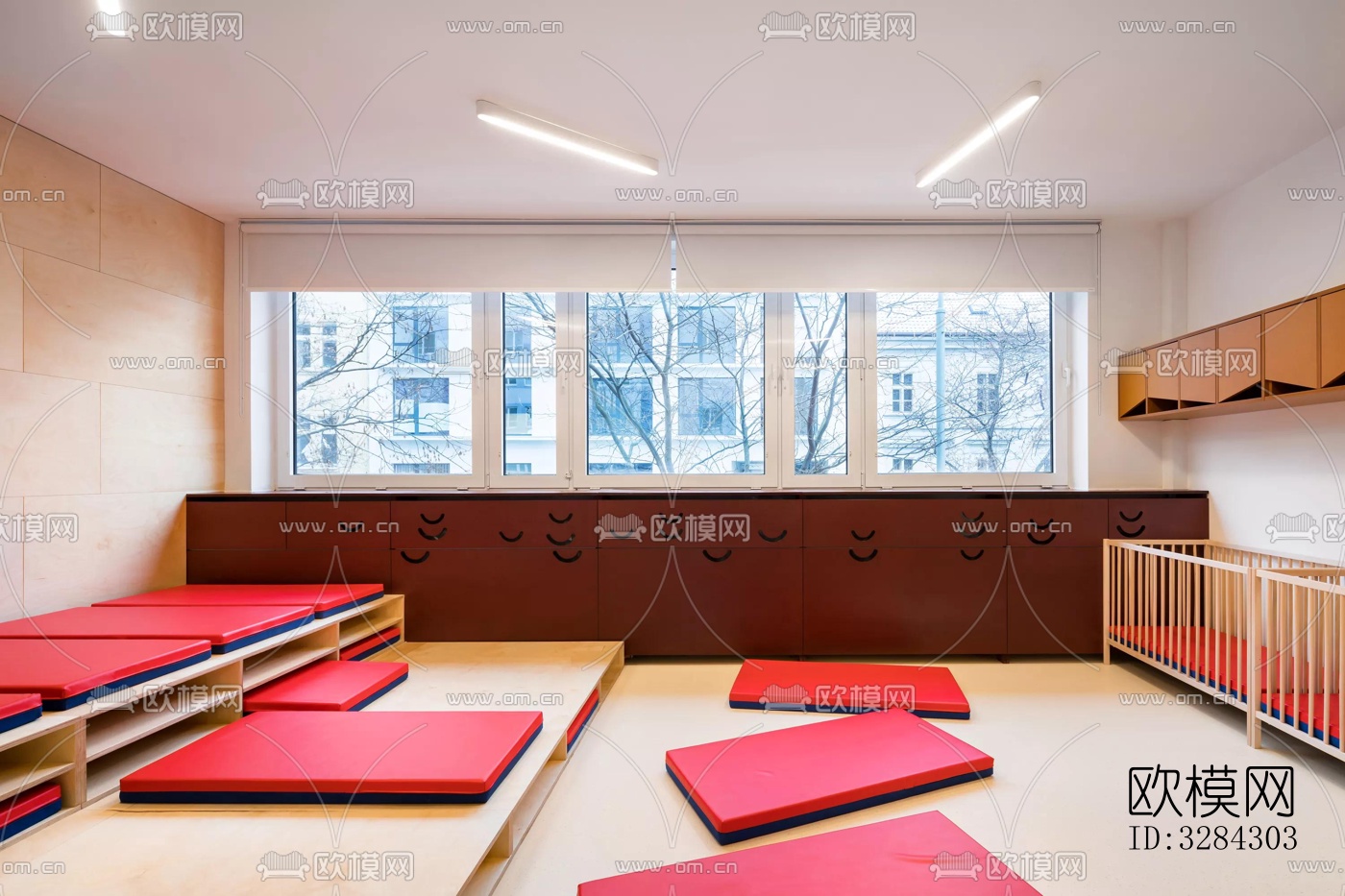 现代幼儿园效果图下载（渲染图3）