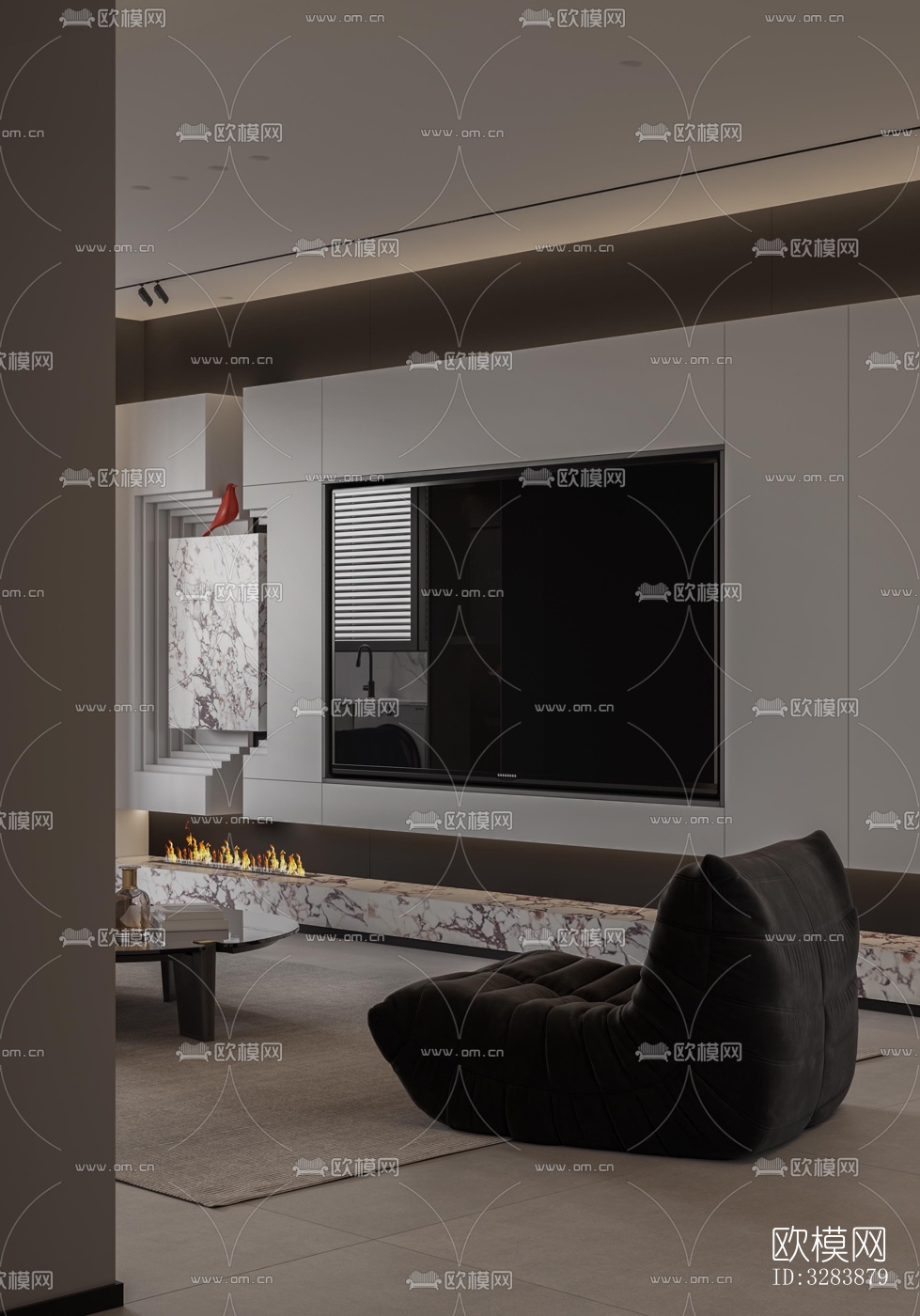 现代客餐厅效果图下载（渲染图9）