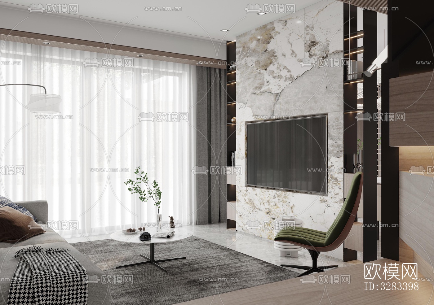 现代别墅效果图下载（渲染图6）