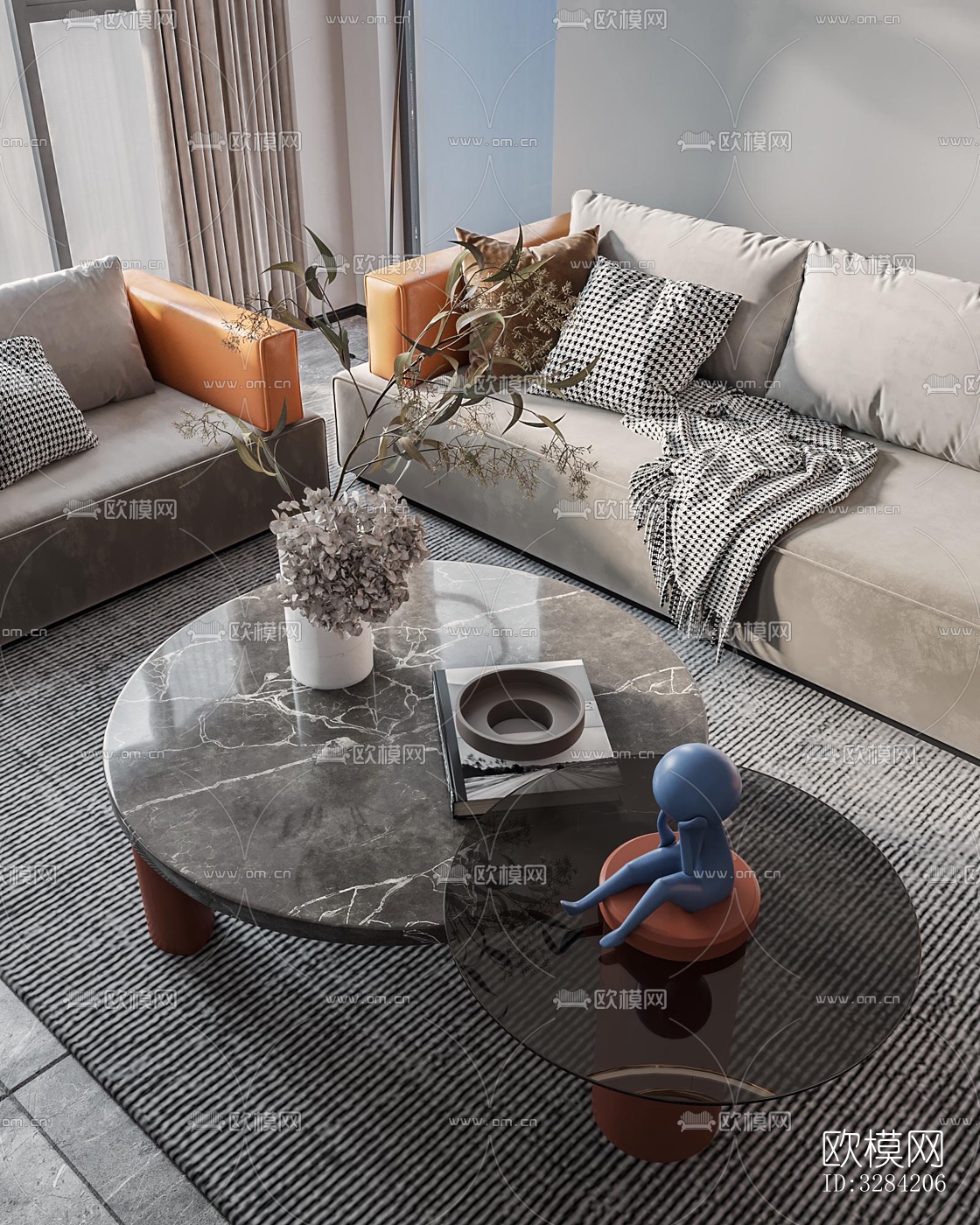 现代客餐厅效果图下载（渲染图10）