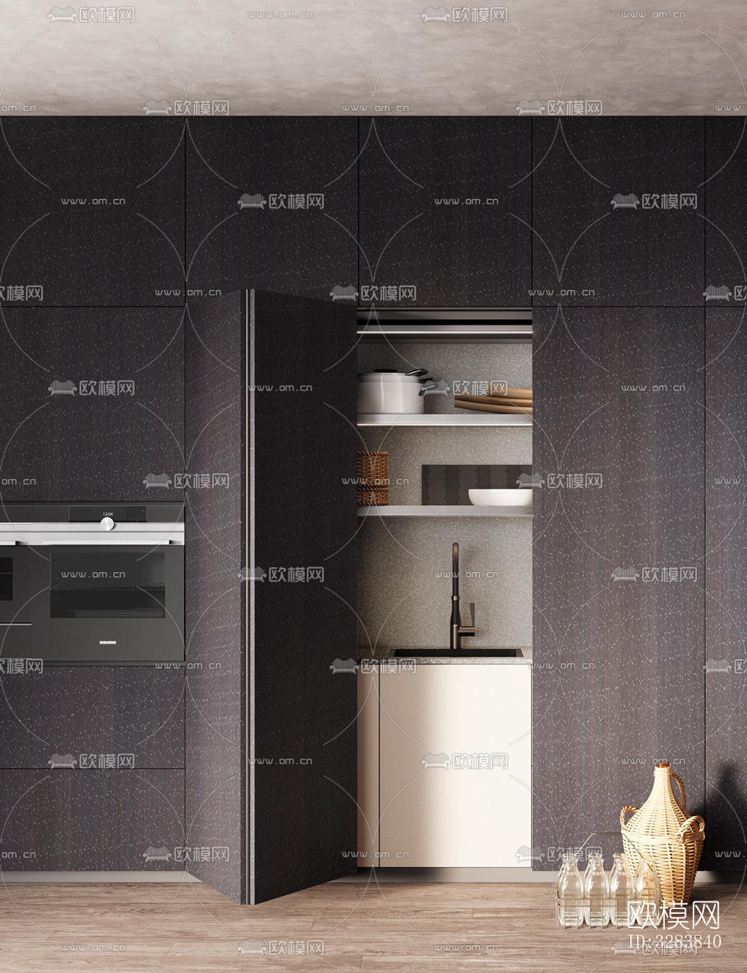 现代客餐厅效果图下载（渲染图7）