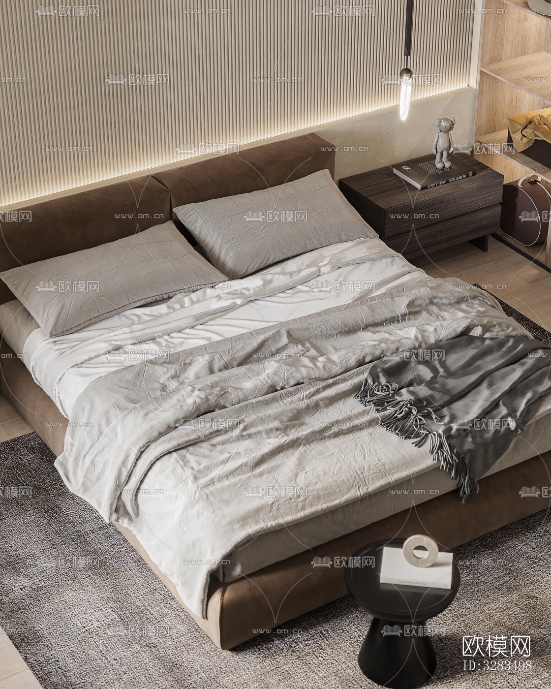 现代卧室效果图下载（渲染图6）