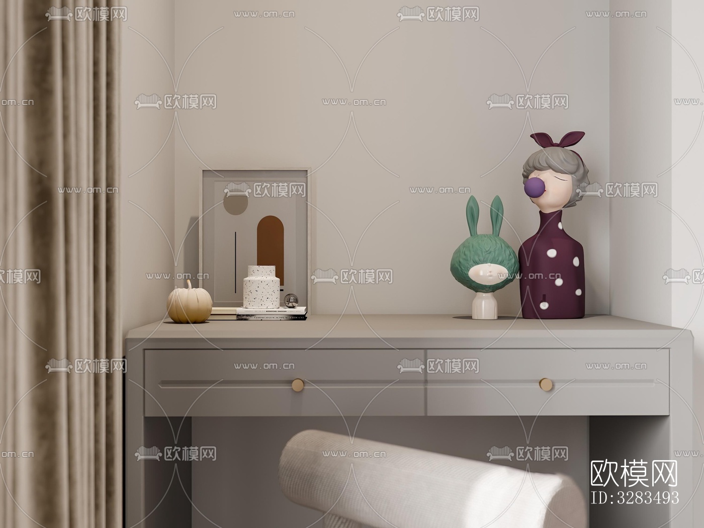 现代卧室效果图下载（渲染图7）