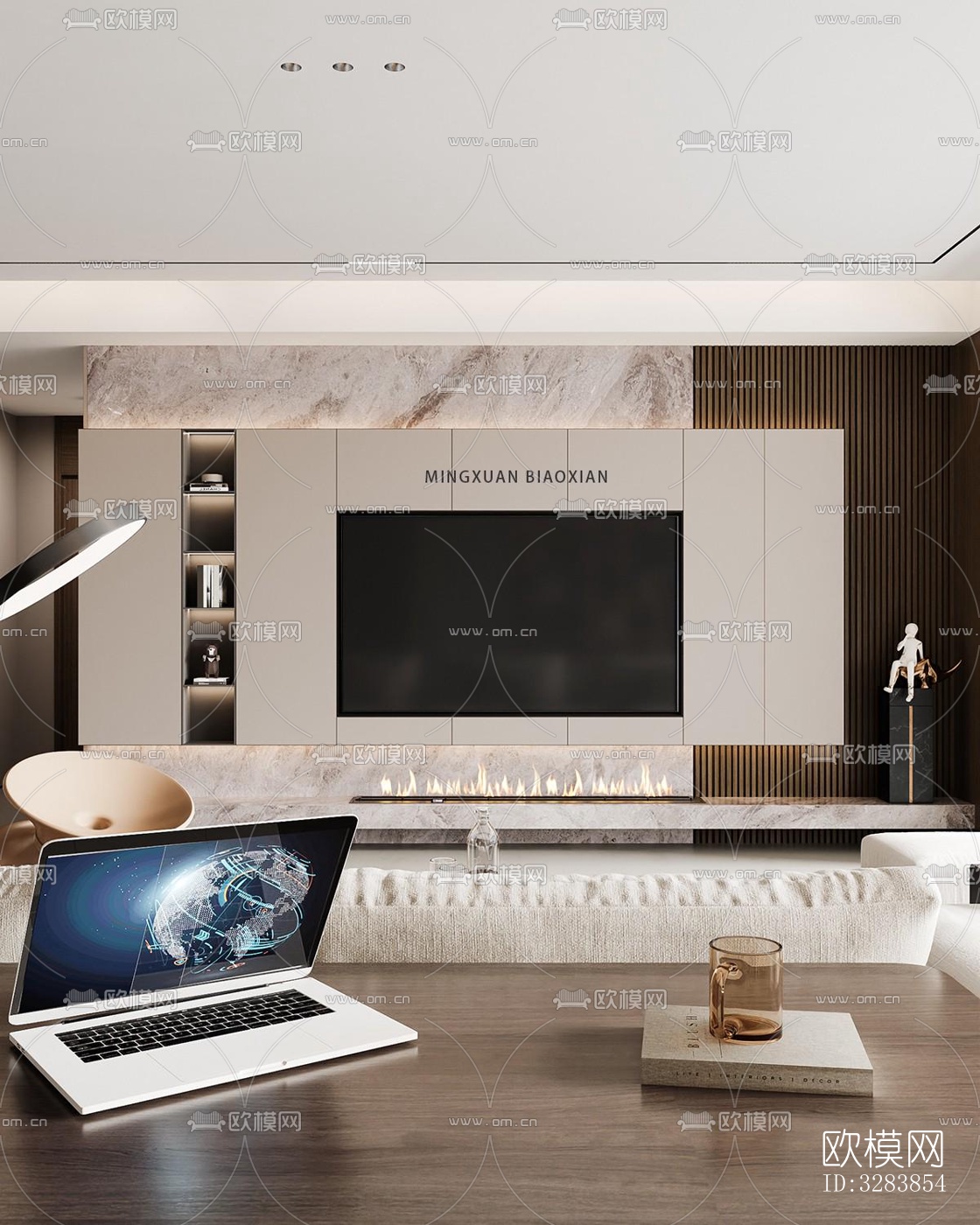 现代客餐厅效果图下载（渲染图7）