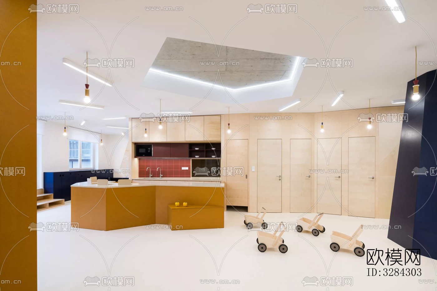 现代幼儿园效果图下载（渲染图5）