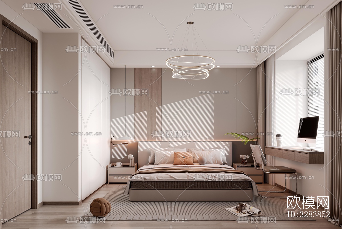 现代客餐厅效果图下载（渲染图4）