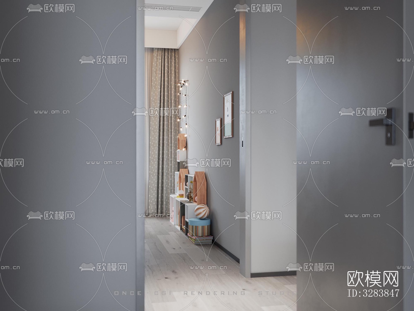 现代客餐厅效果图下载（渲染图9）