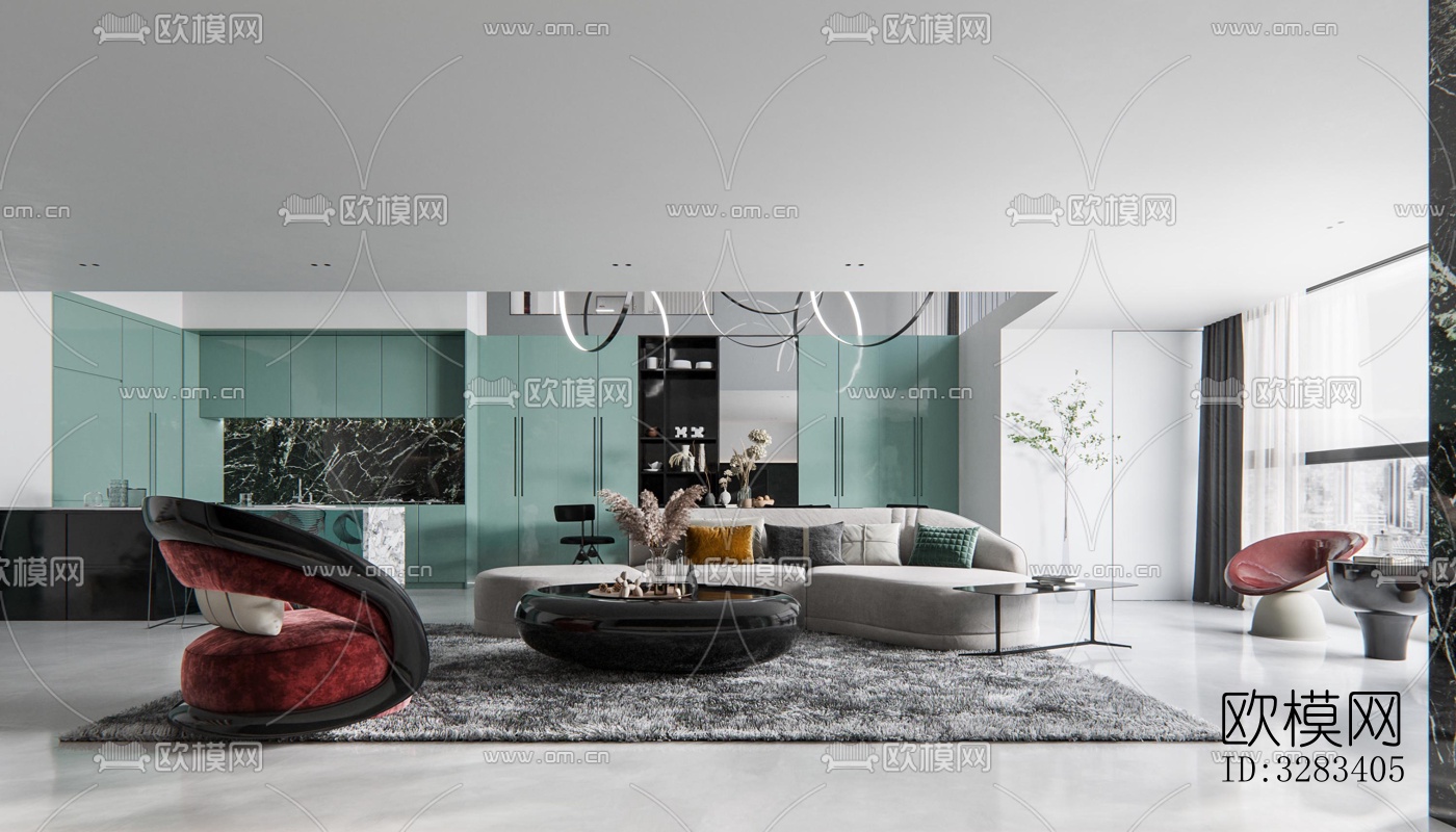 现代别墅效果图下载（渲染图8）