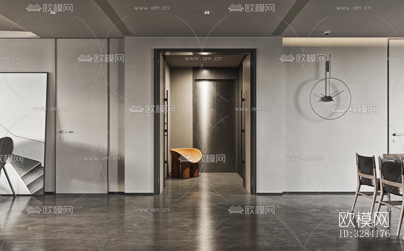 现代客餐厅效果图下载（渲染图2）