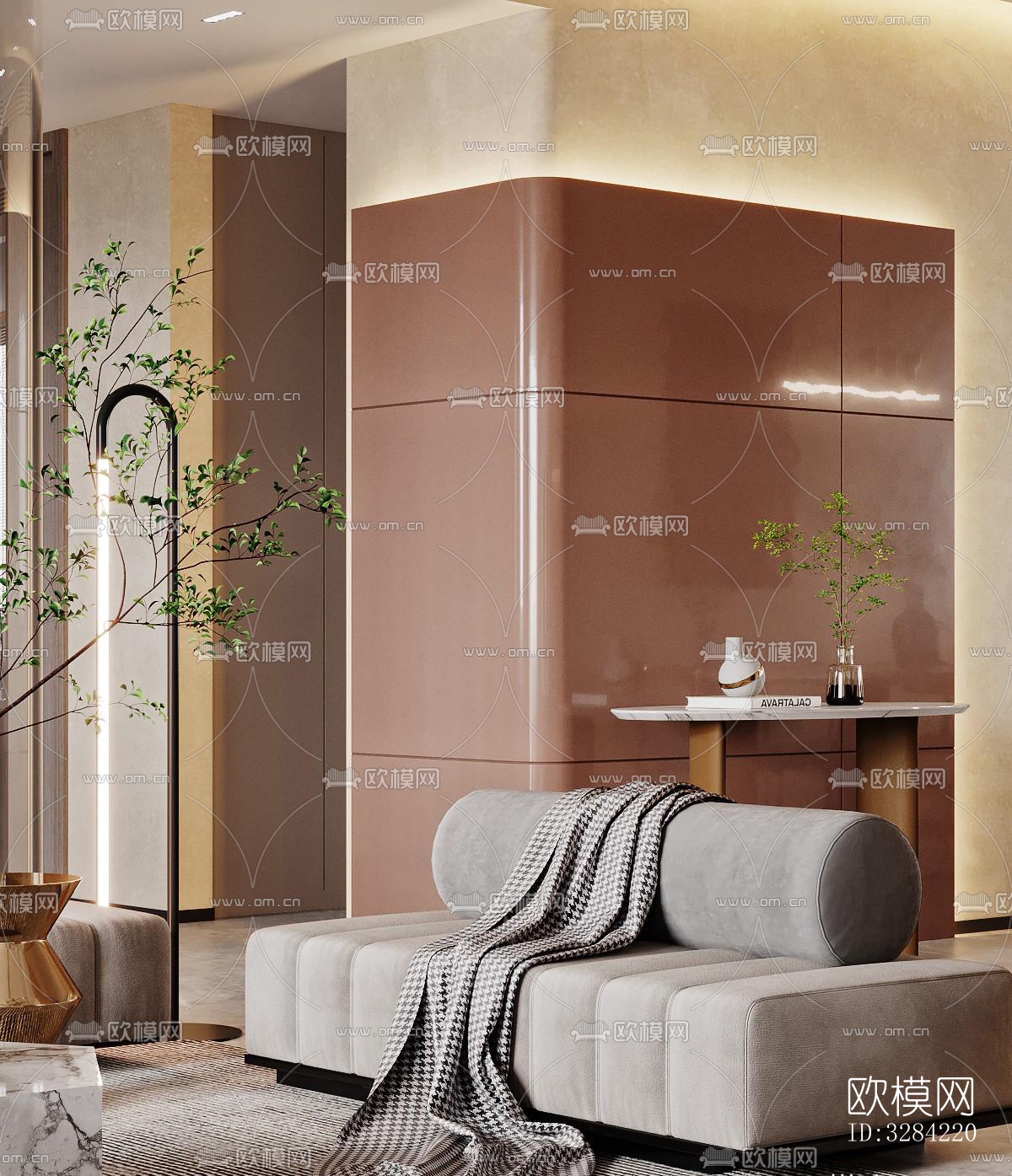 现代客餐厅效果图下载（渲染图3）