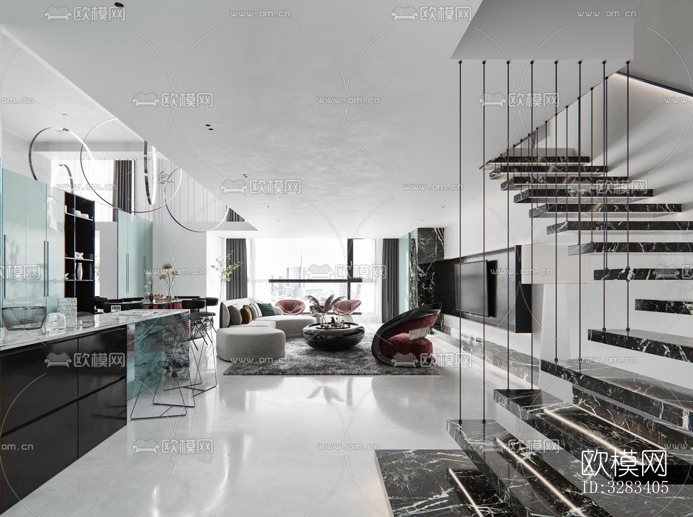 现代别墅效果图下载（渲染图6）