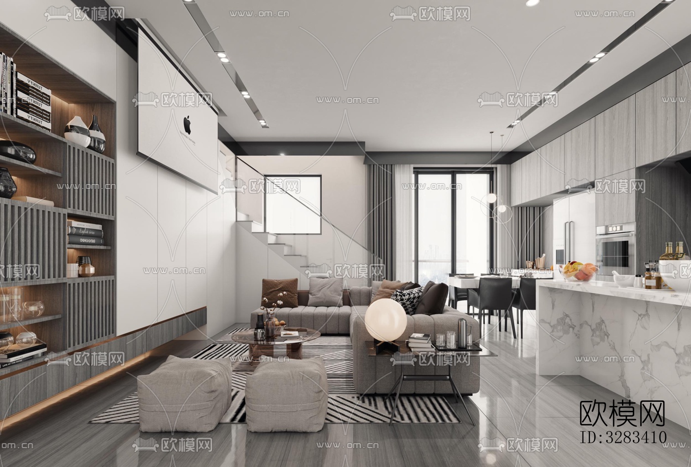 现代别墅效果图下载（渲染图12）