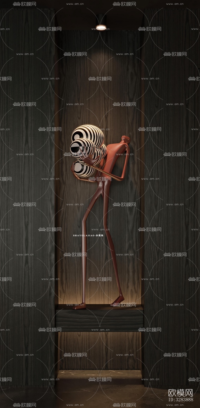 现代客餐厅效果图下载（渲染图1）