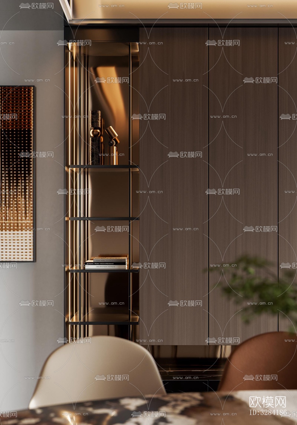 现代客餐厅效果图下载（渲染图2）