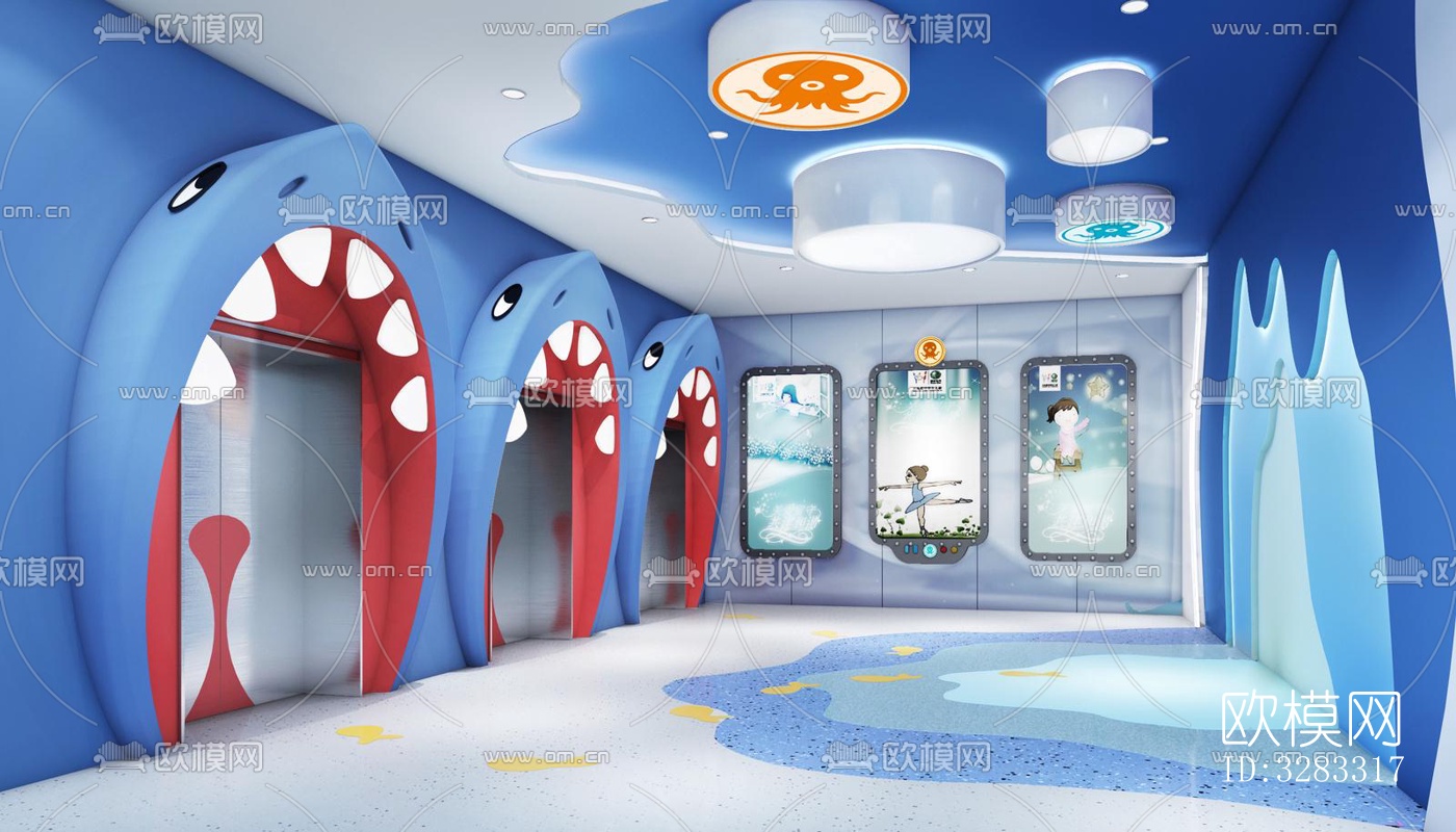 现代儿童游乐效果图下载（渲染图5）