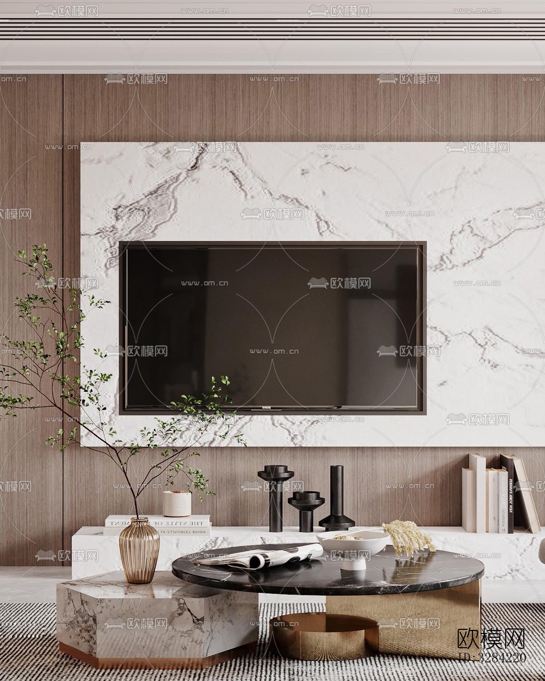 现代客餐厅效果图下载（渲染图2）