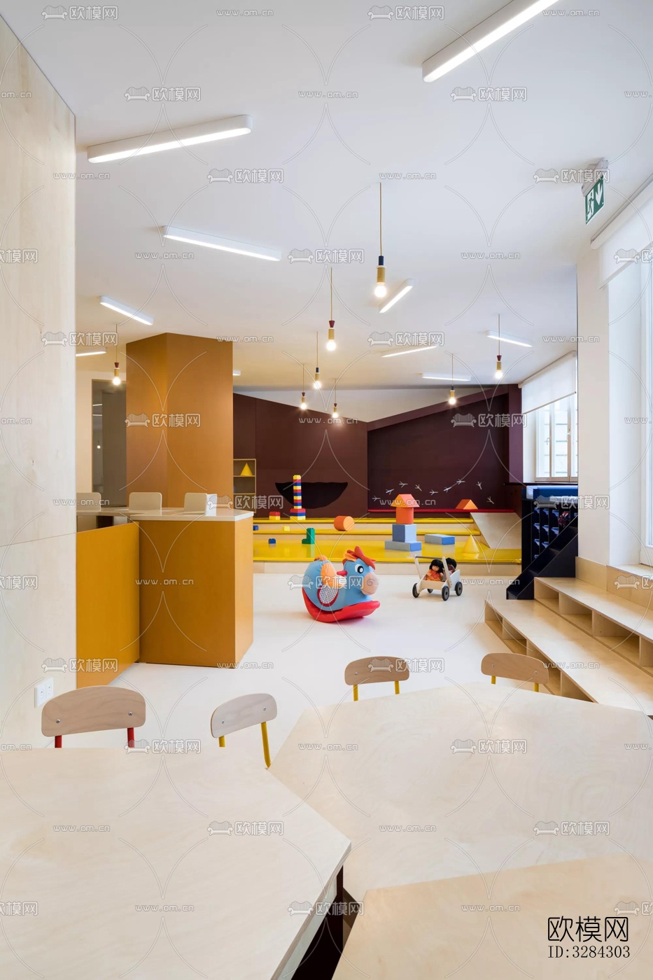 现代幼儿园效果图下载（渲染图6）