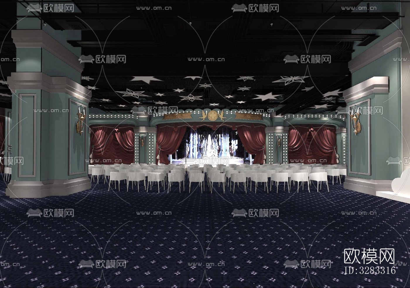 现代儿童游乐效果图下载（渲染图1）