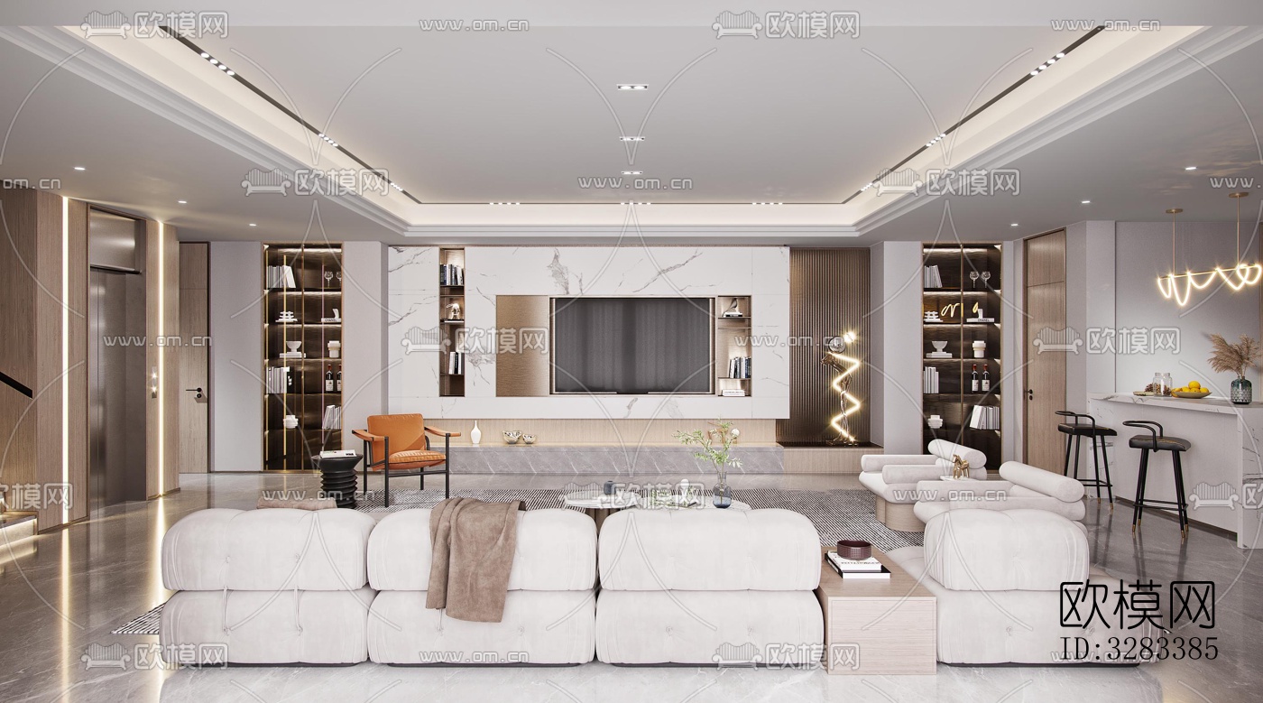 现代别墅效果图下载（渲染图6）