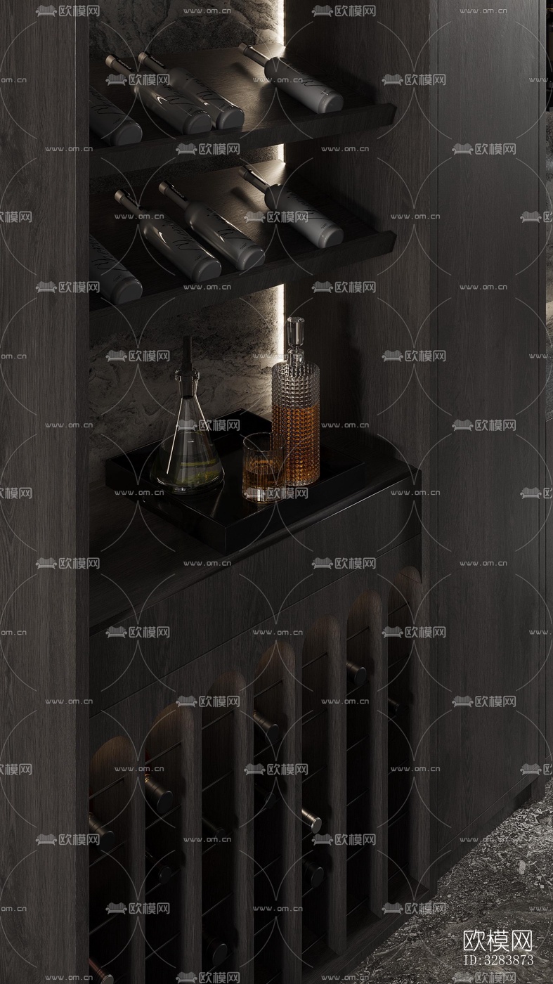 现代客餐厅效果图下载（渲染图8）