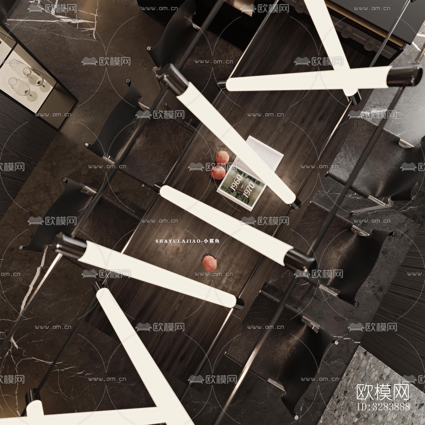 现代客餐厅效果图下载（渲染图5）