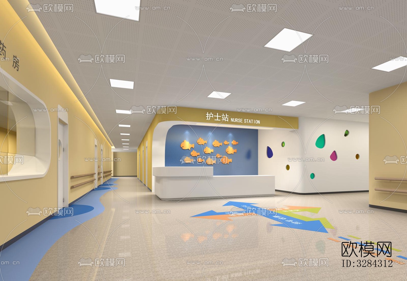 现代幼儿园效果图下载（渲染图9）