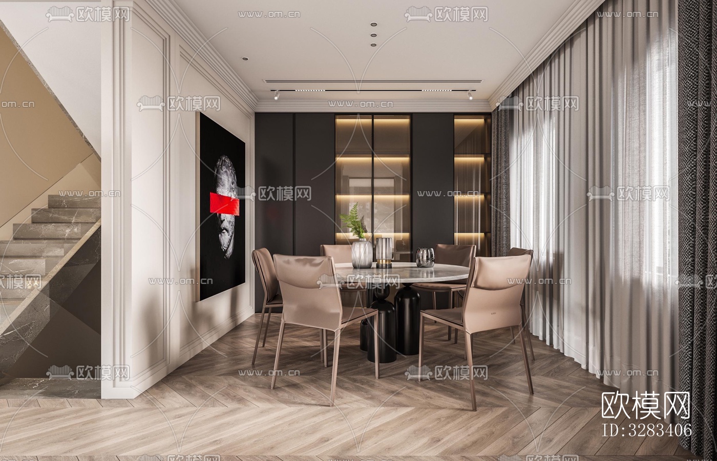 现代别墅效果图下载（渲染图1）