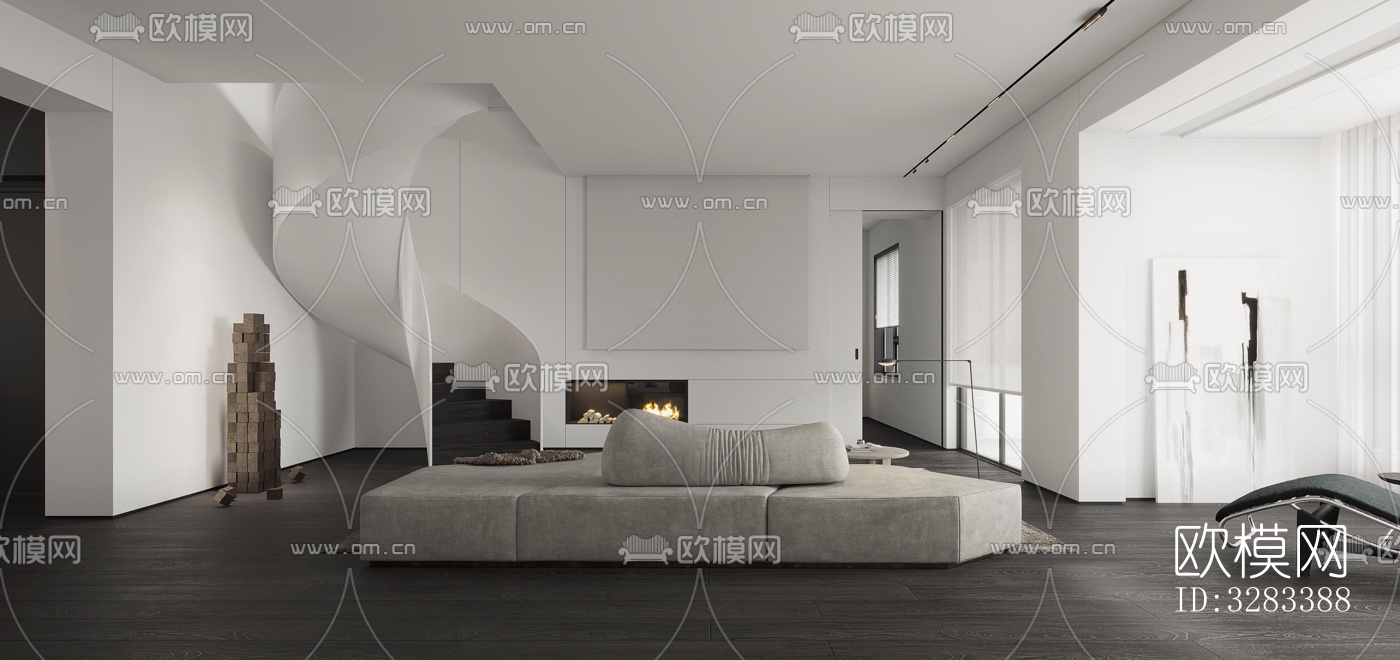 现代别墅效果图下载（渲染图5）