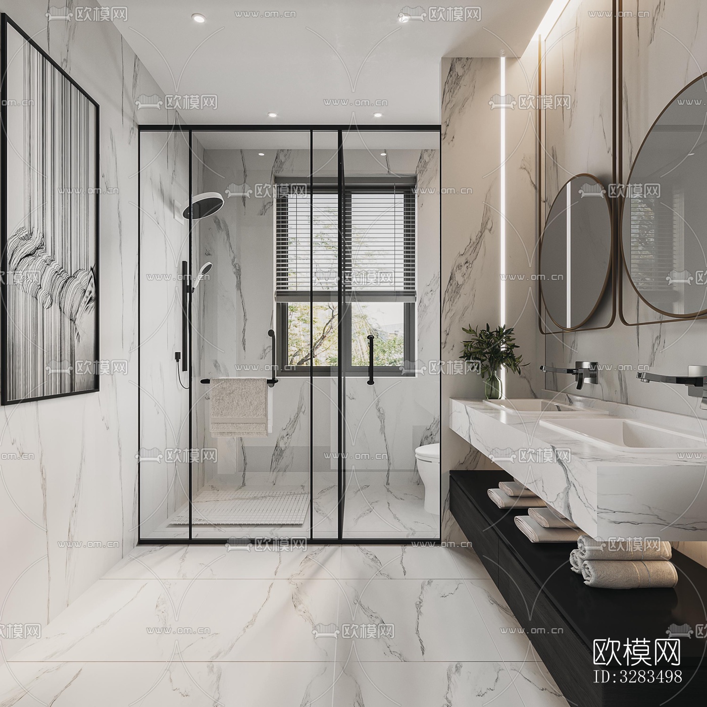 现代卧室效果图下载（渲染图4）