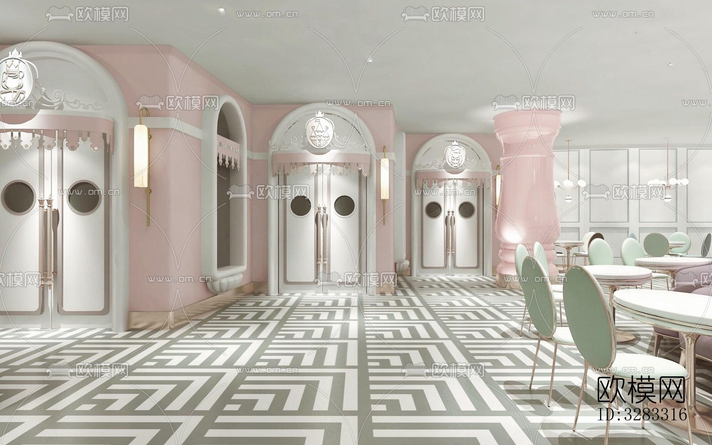 现代儿童游乐效果图下载（渲染图6）