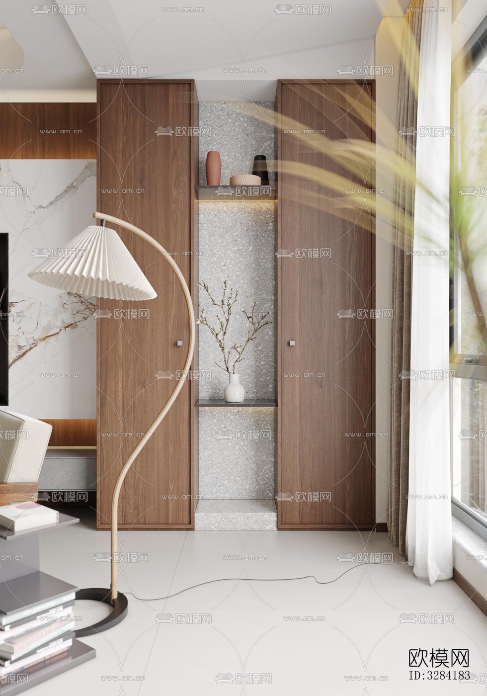 现代客餐厅效果图下载（渲染图2）