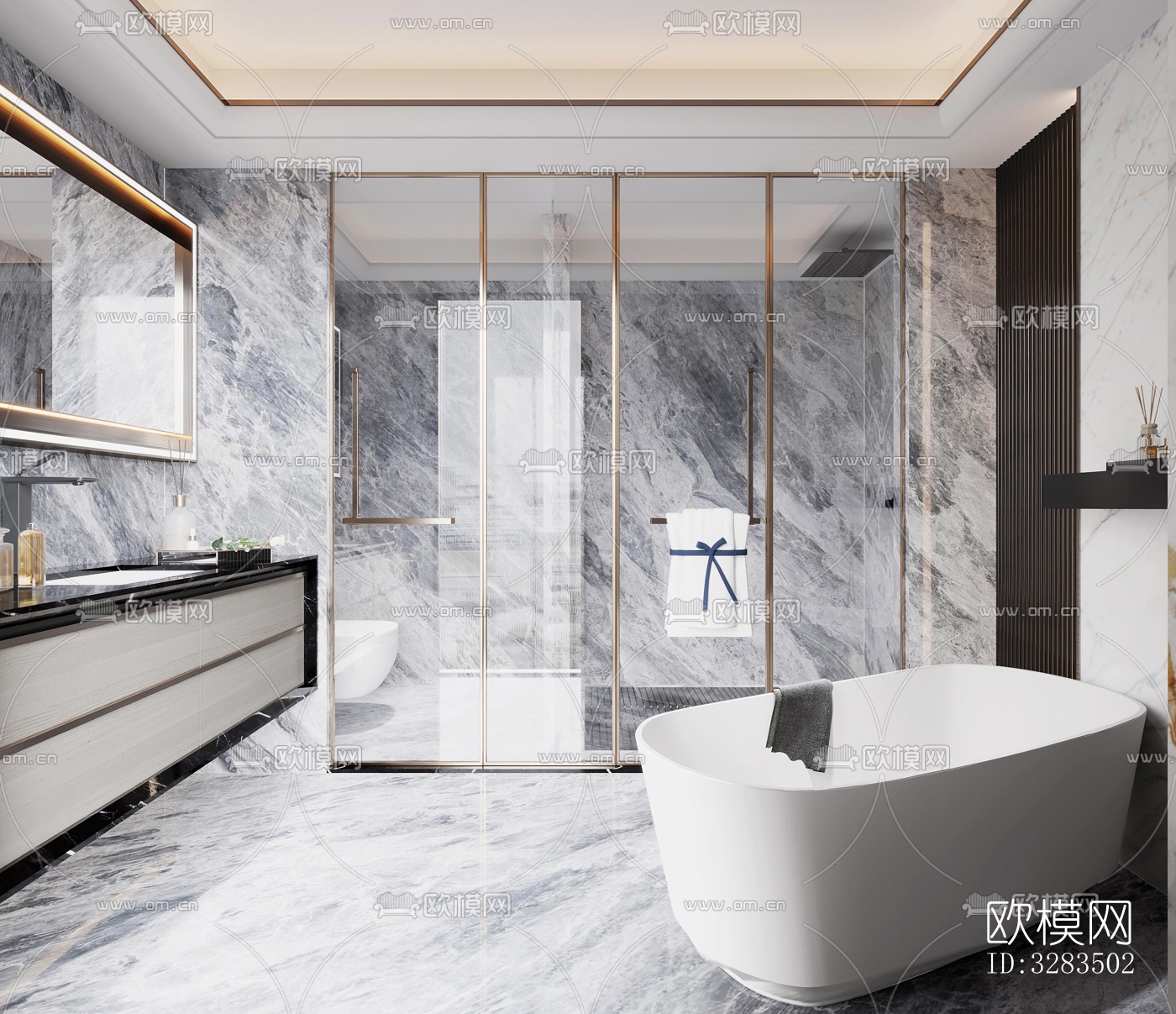 现代卧室效果图下载（渲染图1）