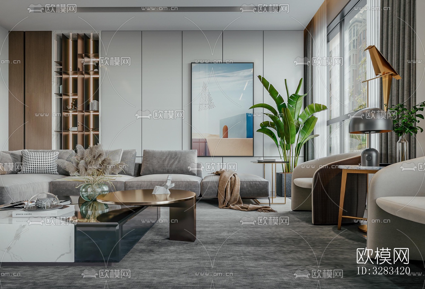 现代别墅效果图下载（渲染图3）