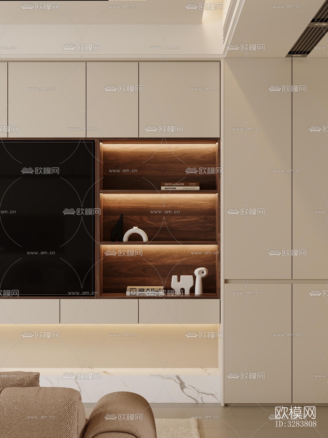 现代客餐厅效果图下载（渲染图3）