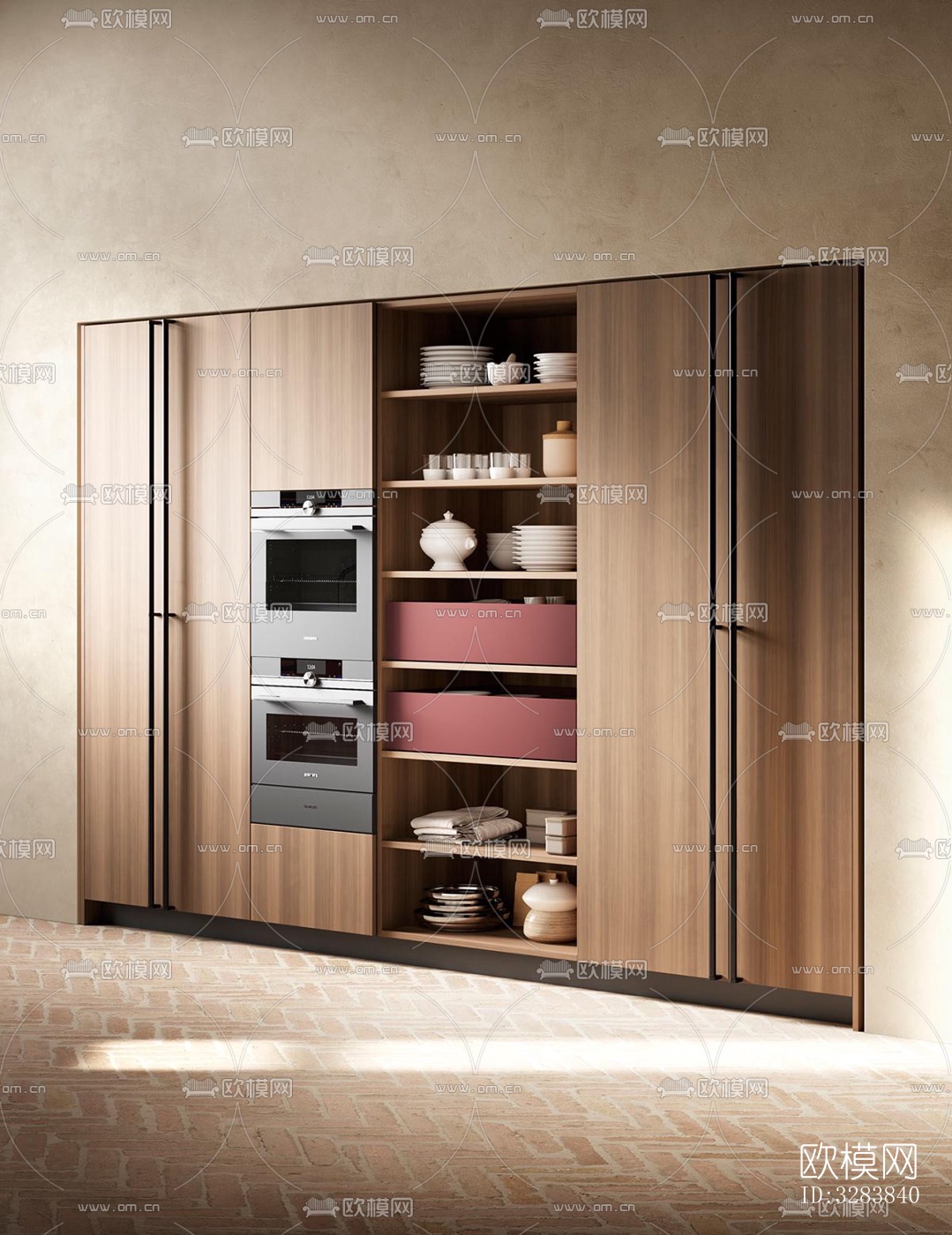 现代客餐厅效果图下载（渲染图5）