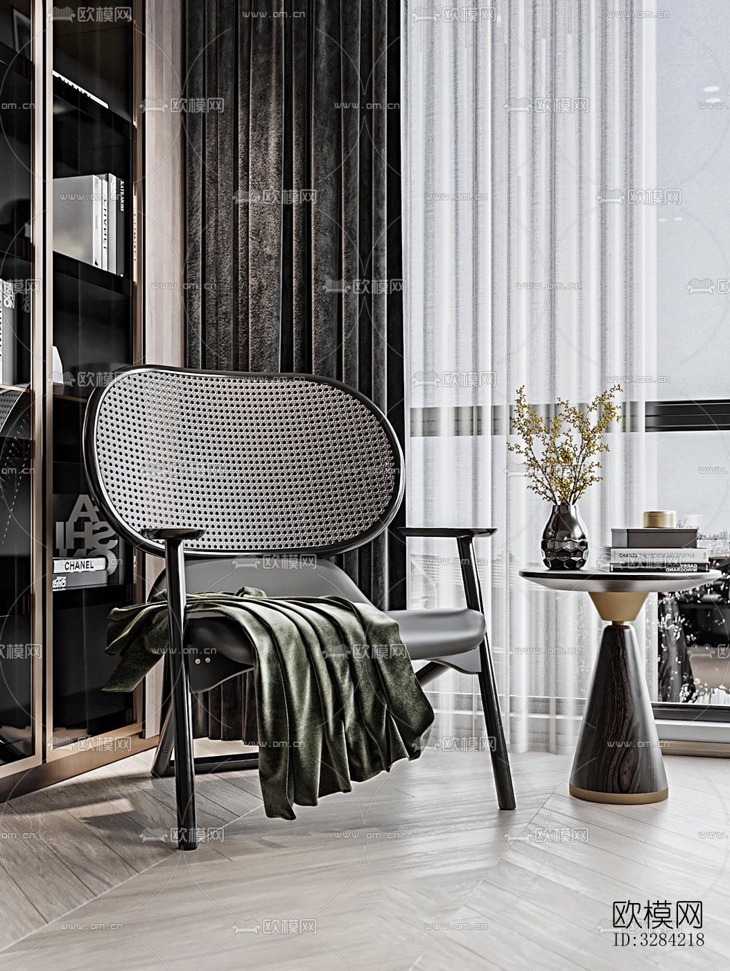 现代客餐厅效果图下载（渲染图5）