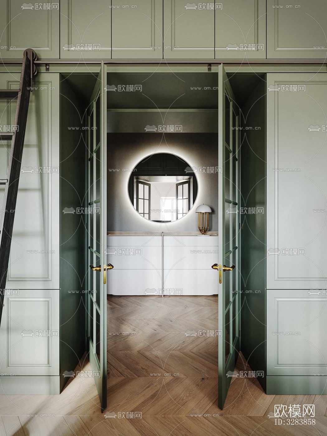 现代客餐厅效果图下载（渲染图3）