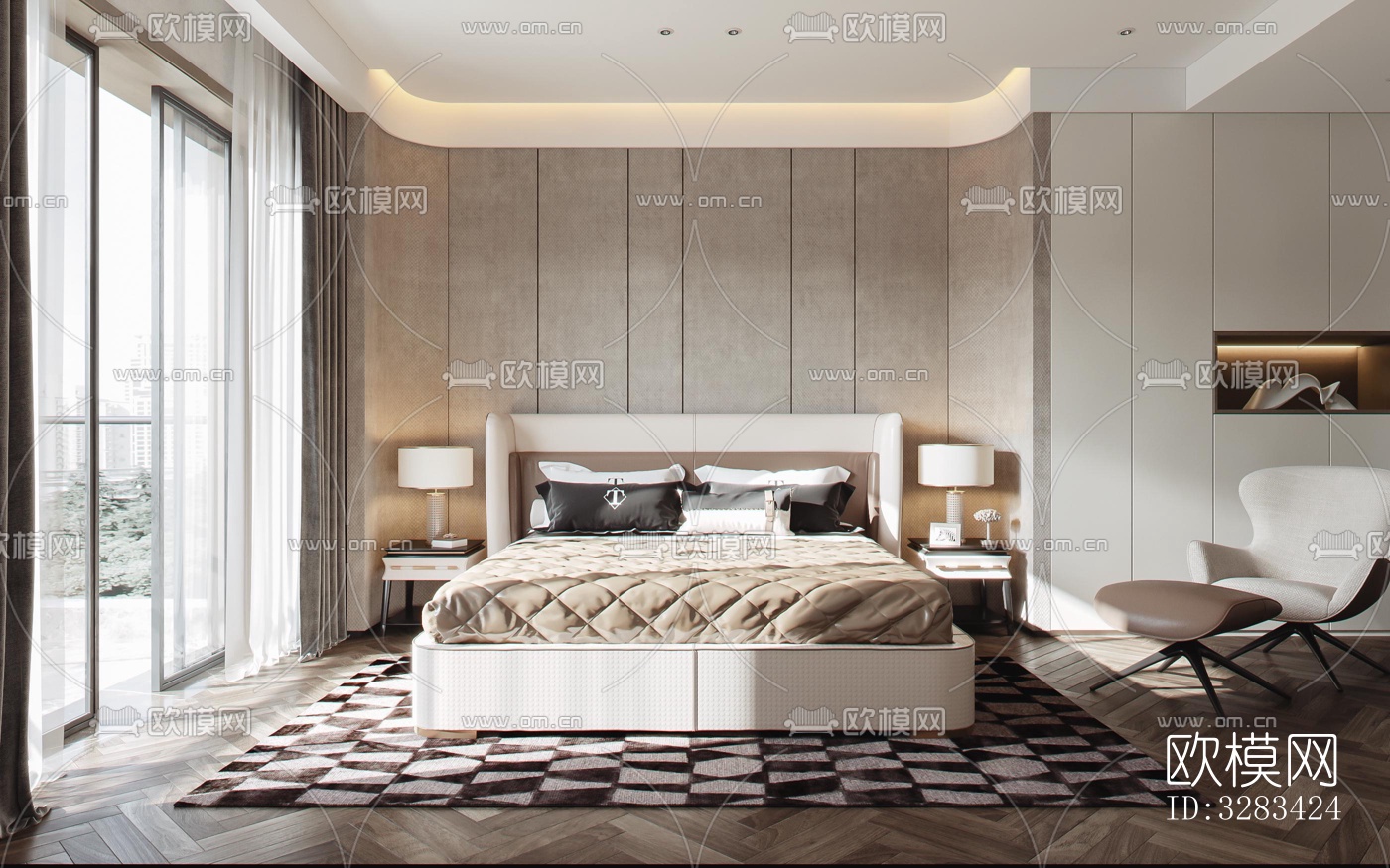 现代别墅效果图下载（渲染图7）