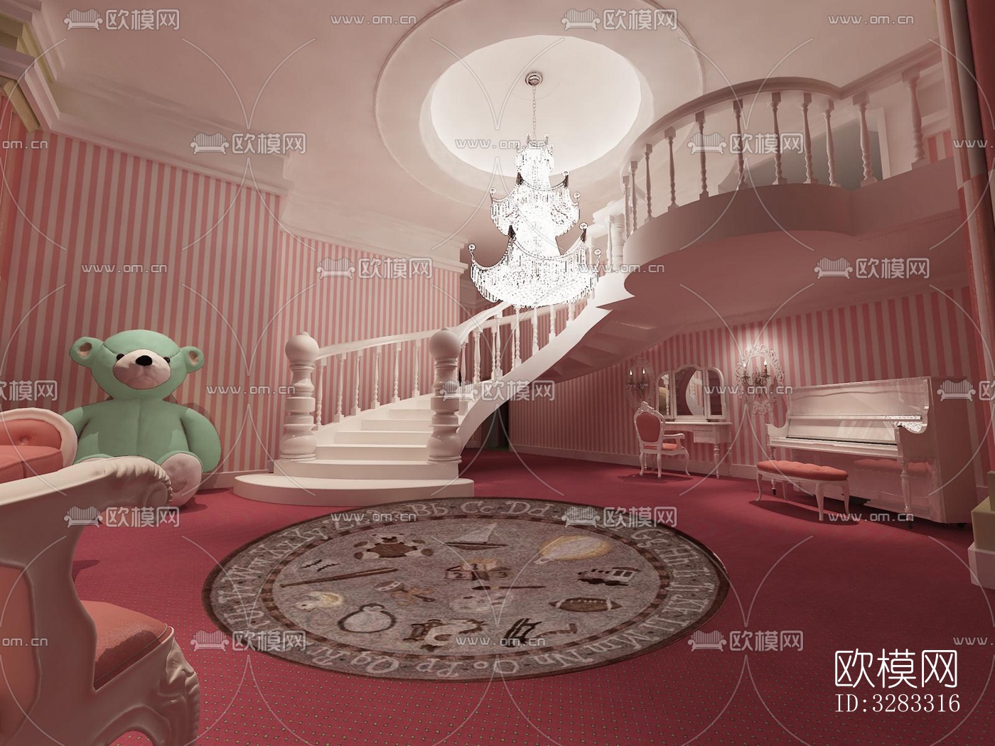 现代儿童游乐效果图下载（渲染图3）