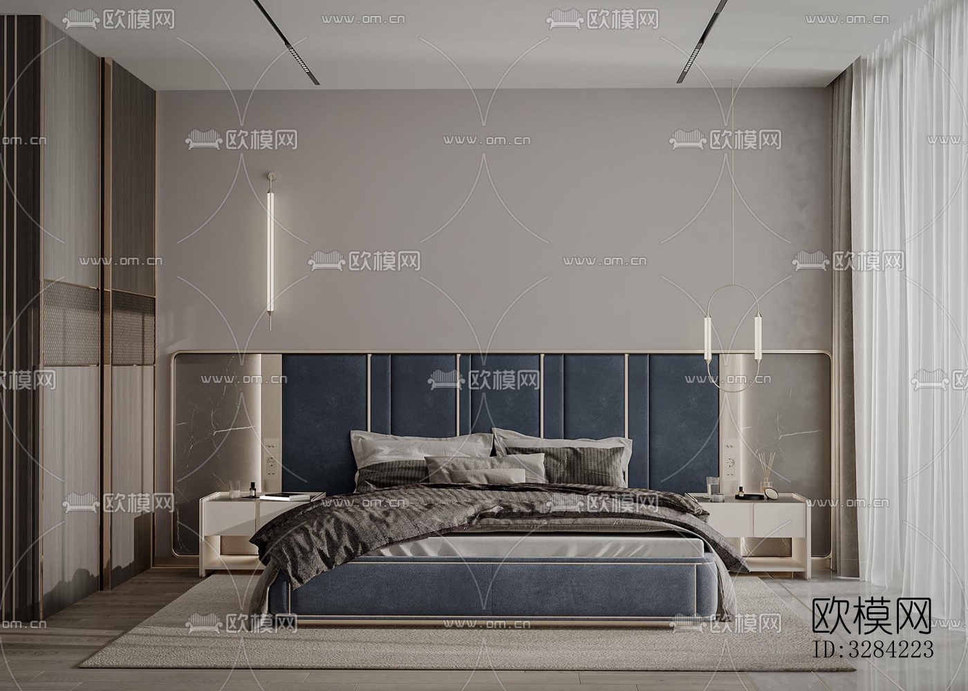 现代客餐厅效果图下载（渲染图12）