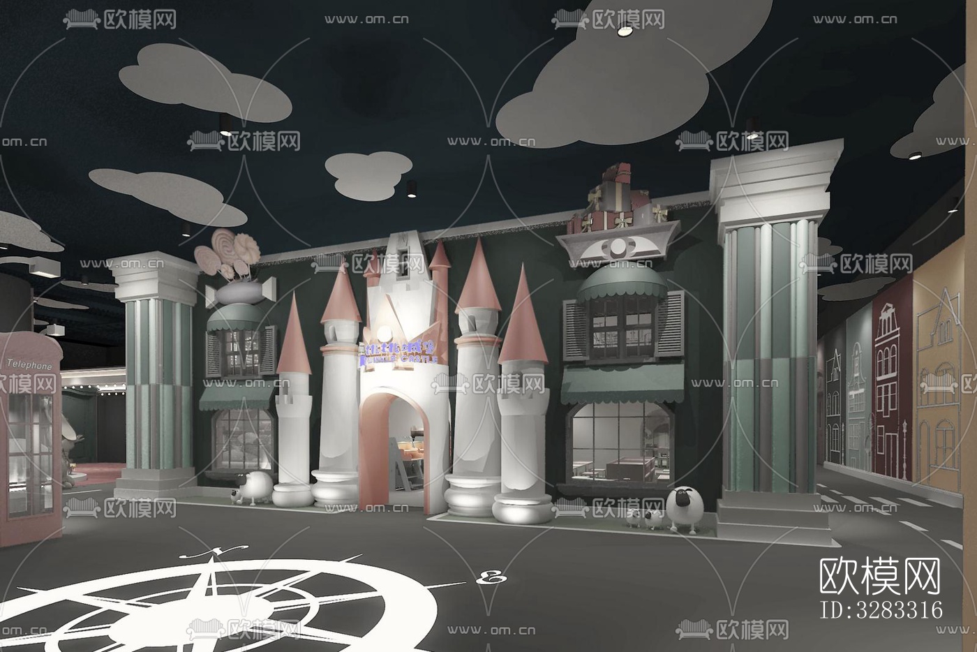 现代儿童游乐效果图下载（渲染图13）