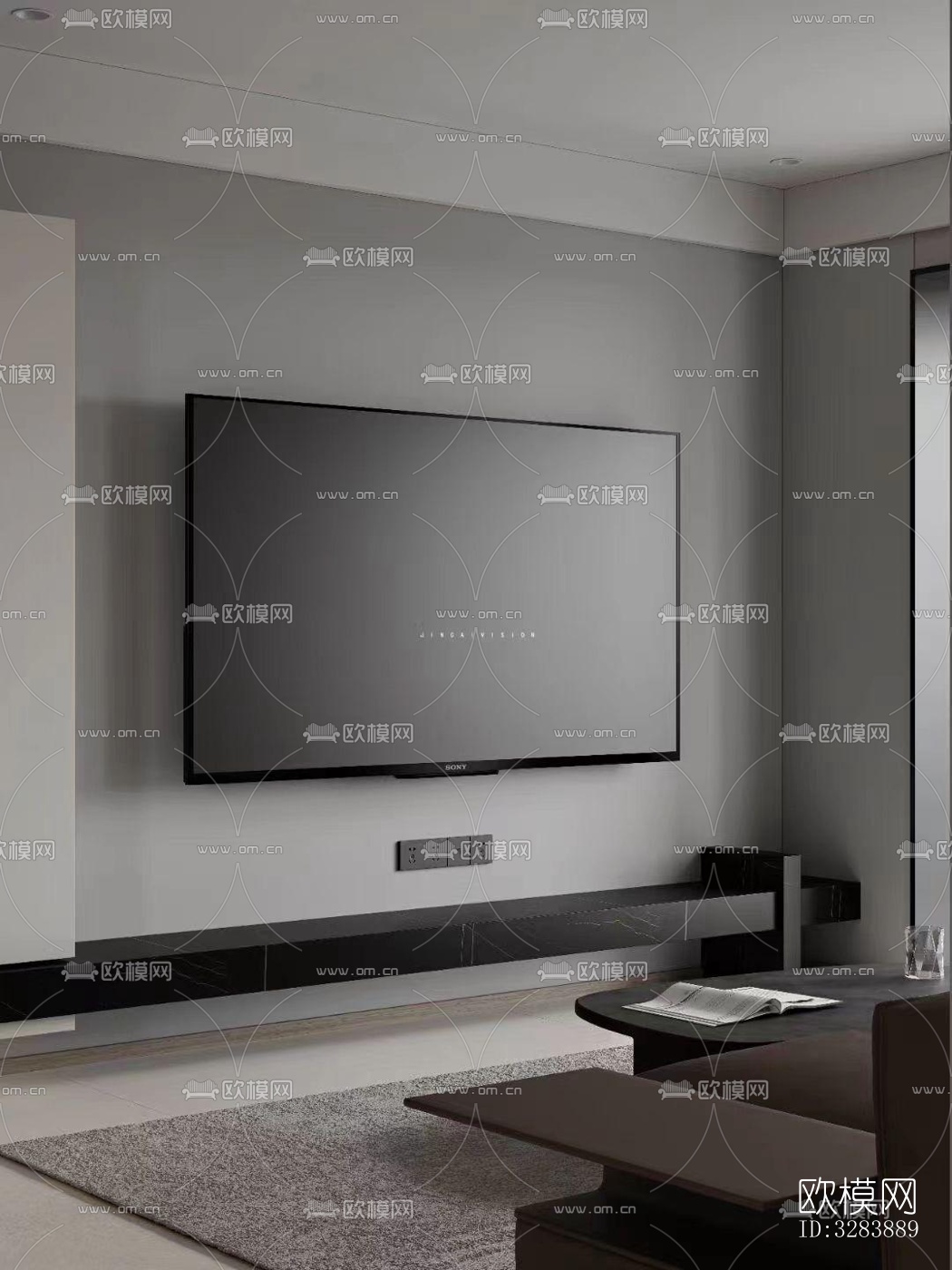 现代客餐厅效果图下载（渲染图7）