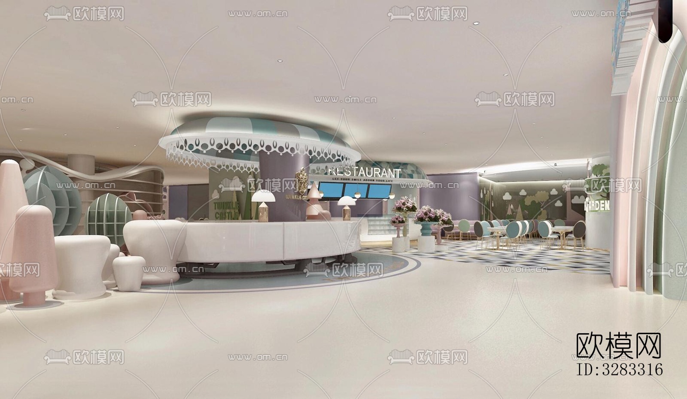 现代儿童游乐效果图下载（渲染图9）