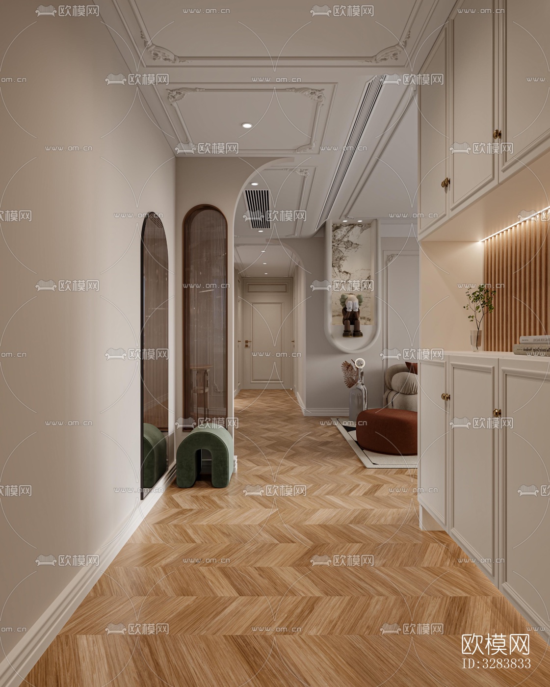 现代客餐厅效果图下载（渲染图4）