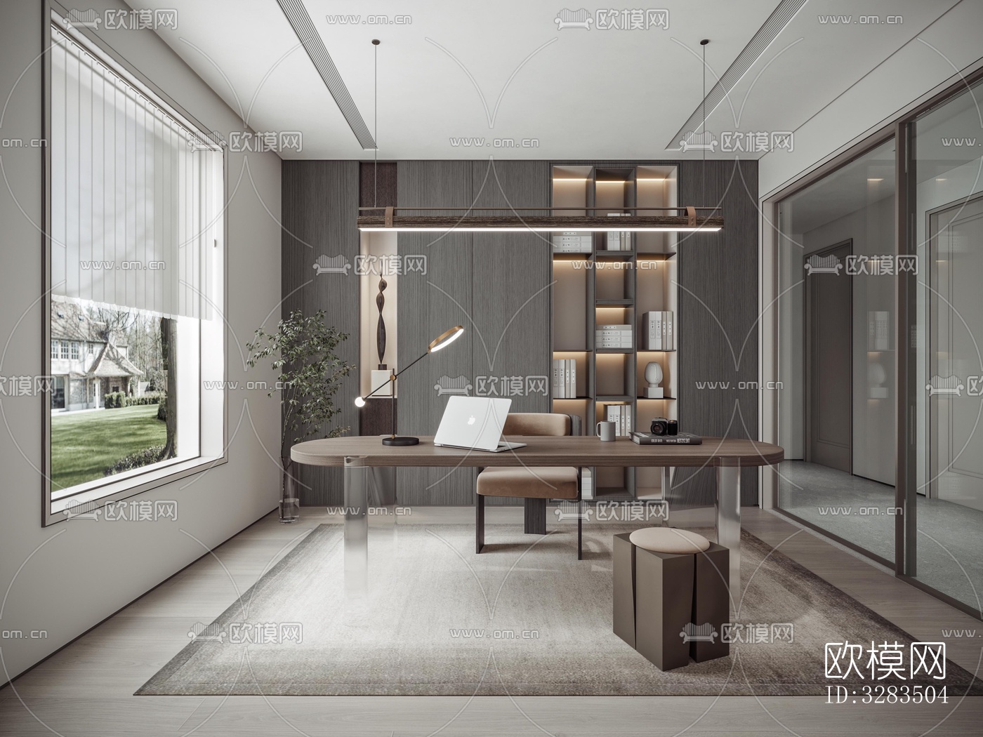 现代卧室效果图下载（渲染图2）