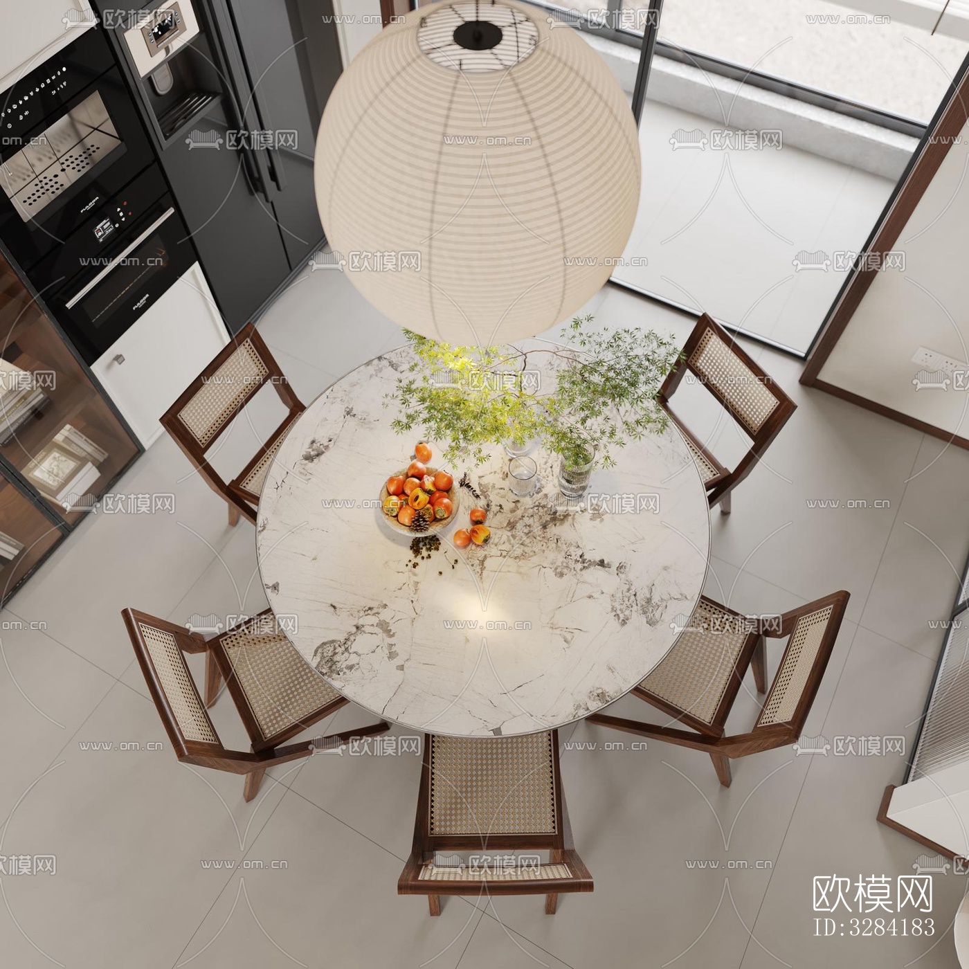 现代客餐厅效果图下载（渲染图15）