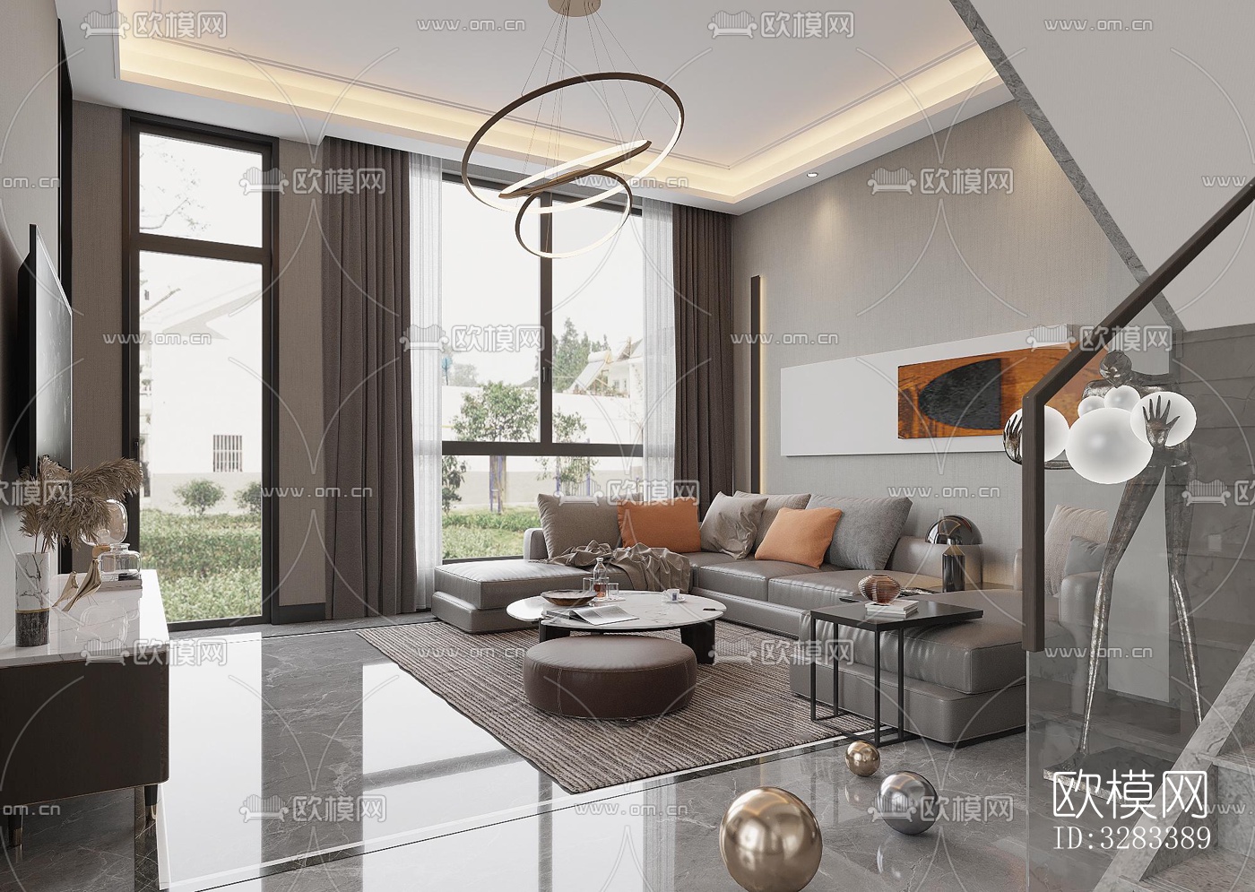 现代别墅效果图下载（渲染图4）