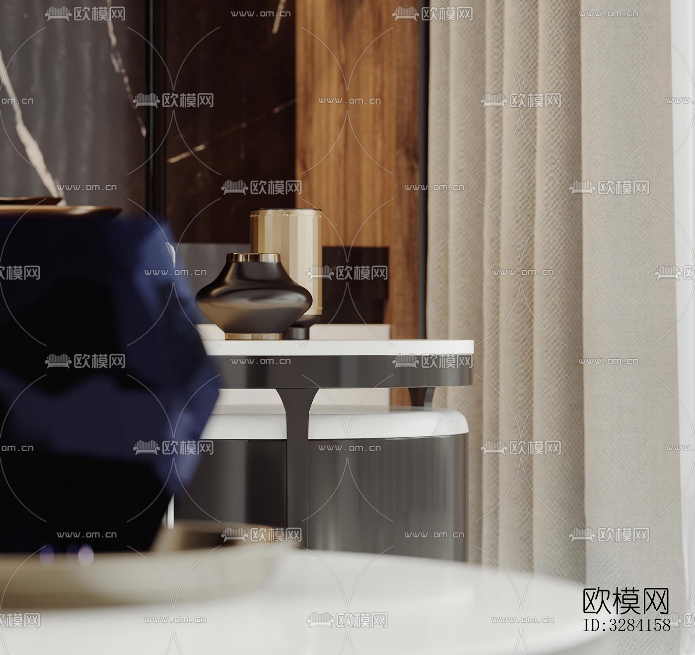 现代客餐厅效果图下载（渲染图4）